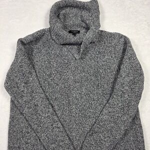 Talbots Women's Gray Marled Knit Cowl Neck Pullover Sweater Size Petite Small